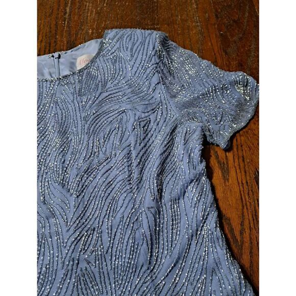 10 Montage Collection Mon Cheri Beaded Embellished Short Sleeve Formal Dress - Picture 3 of 11